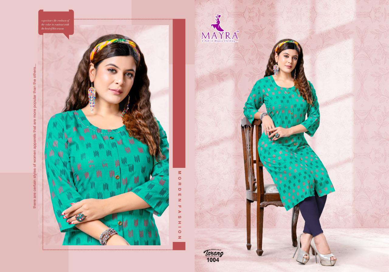 Mayra Tarang Fancy Regular Wear Designer Printed Kurti Collection